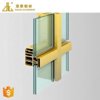 Architectural aluminium glass wall profile,eco-friendly thermal break curtain wall aluminum profile