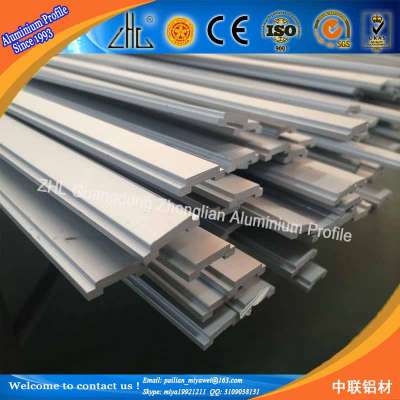 6000 series flat shape application aluminum tube, OEM capillary electrophoresis aluminum extrusion flat tube solid aluminum bar