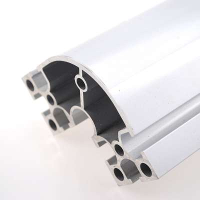 T Slot Half Round Shape Profile Aluminum Extrusion 80x80 for Machinery  with 6063-T5 or 6061  Alloy